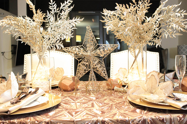 A Sparkly, Rose Gold New Years Eve Party - B. Lovely Events