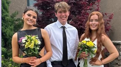 Twin sisters Lucy Yeates, Aubrey Yeates and their friend Kole Cunningham