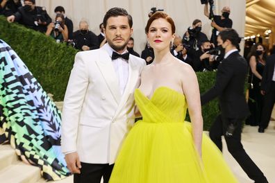 Actors Kit Harrington and Rose Leslie