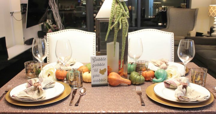 Lovely Rose Gold Thanksgiving Tablescape! – B. Lovely Events