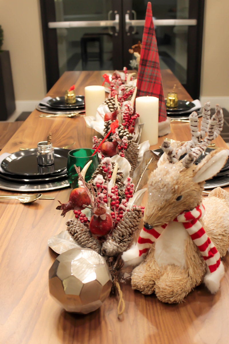 Rustic Winter Christmas Tablescape - B. Lovely Events