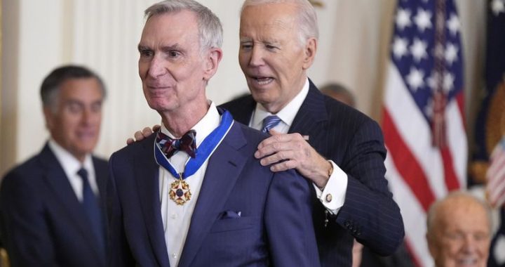 Stars receive Presidential Medal of Freedom from Joe Biden