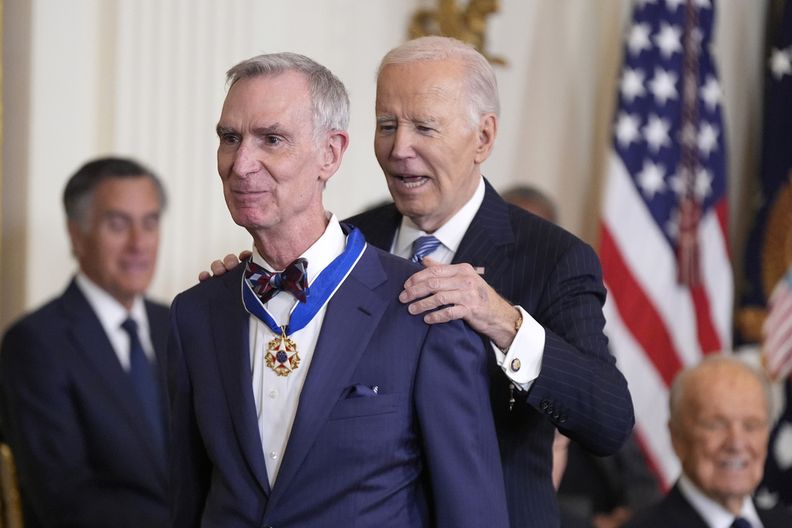 Stars receive Presidential Medal of Freedom from Joe Biden