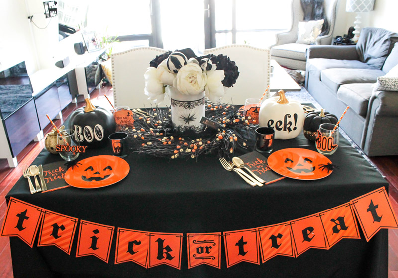 The Loveliest Halloween Tablescape! {And a Blog Hop!} - B. Lovely Events