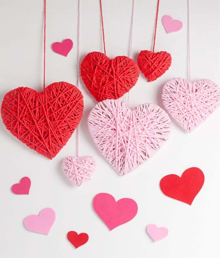 We Love Yarn Wrapped Hearts! - B. Lovely Events